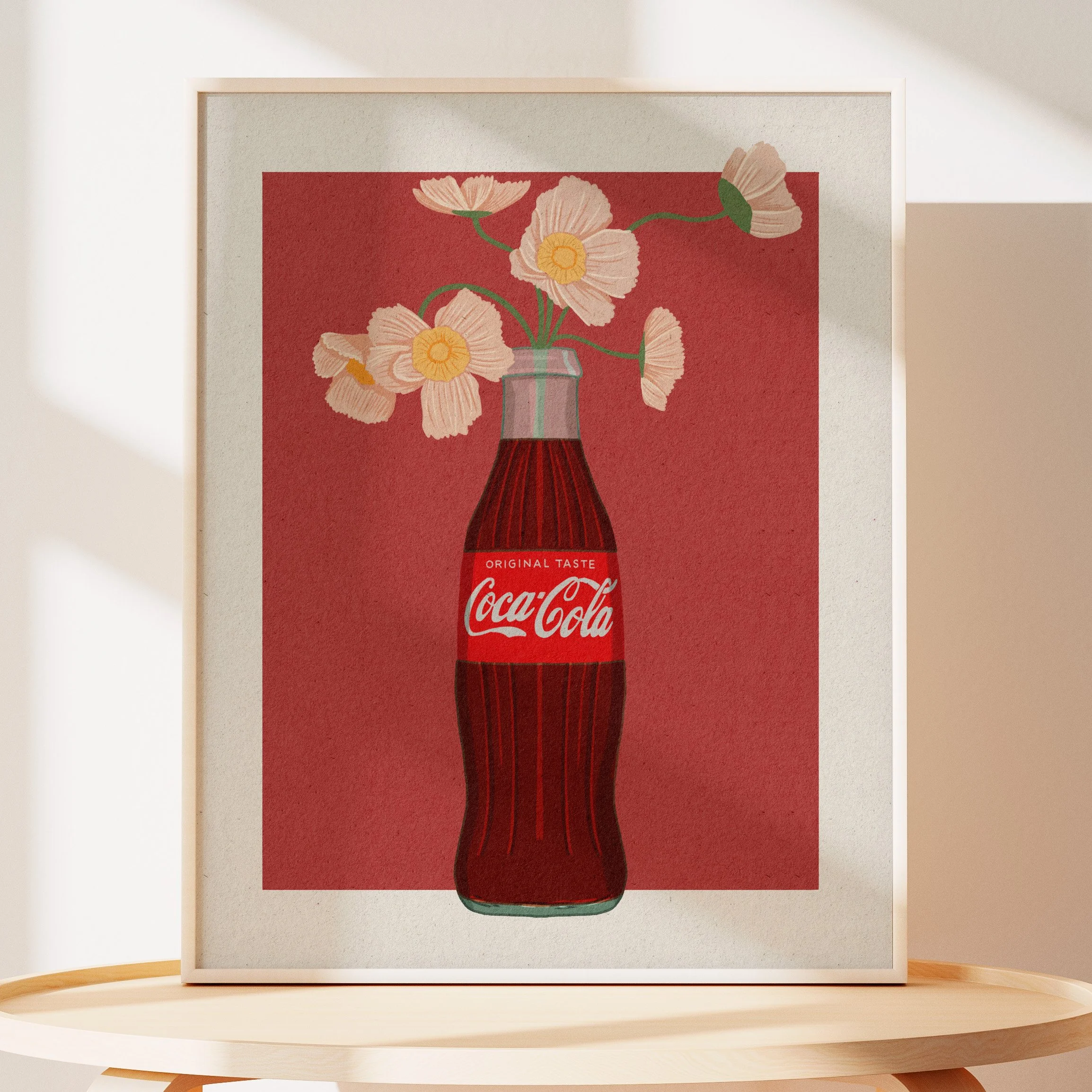 Coca-Cola Bottle Botanical Art Print — Ev Mat Studio